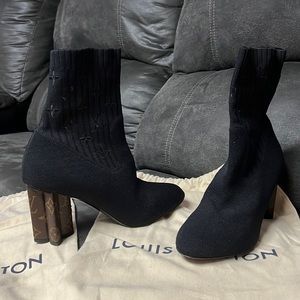 Black silhouette booties